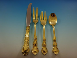 Old Atlanta Gold by Wallace Sterling Silver Flatware Service 8 Set Verme... - $2,767.05
