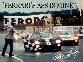 Ferrari's Ass is Mine Carroll Shelby Le Mans Metal Sign - $39.95