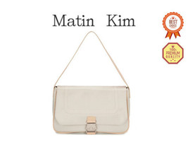 [Martin Kim] BUCKLE BAG IN WHITE MK2211BG003WH Korean Brand Women&#39;s Bag - $128.00