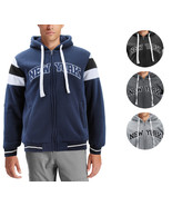 Men&#39;s Athletic New York Varsity Sherpa Fleece Lined NYC Zip Up Hoodie Ja... - $752.00 MXN