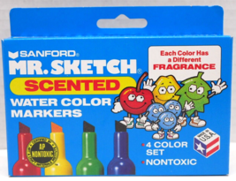 Vintage Sanford Mr Sketch Scented Water Color Markers NOS 4 Pack - £6.75 GBP