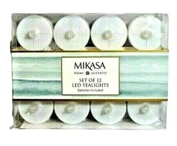 Mikasa White LED Tealights 12pc Battery Flameless Holiday Home LIghting ... - $312.07 MXN