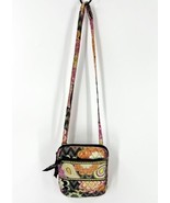 Vera Bradley Ziggy Zinnia Hipster Crossbody Purse Bag Orange Pink Flower... - $17.82