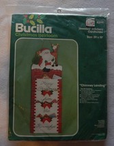 NEW Bucilla Christmas Heirloom Felt Kit Chimney Landing Cardholder 82111 29"x10" - $22.99