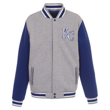 MLB Kansas City Royals Reversible Full Snap Fleece Jacket JHD  2 Front Logos  - £94.90 GBP