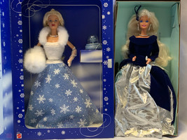 Barbie Lot of 2 Snow Sensations &amp; Winter Velvet Mattel Fashion Dolls NIB NOS - £23.94 GBP