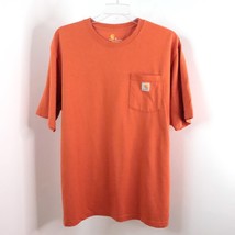 Carhartt Men&#39;s XL Original Fit Solid Orange Polycotton Casual Work T-Shirt - £11.01 GBP