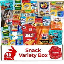 Snack Box 45 Pieces Easter Gift Care Package Basket for Adults Kids Office Colle - £45.15 GBP
