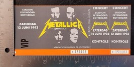 Metallica - Vintage Jun 12 1993 Rotterdam, Netherlands Mint Whole Concert Ticket - £24.78 GBP