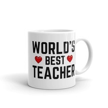 World&#39;s Best Teacher, Tea Cup, Coffee Mug, Novelty Mug, Birthday Gift - £14.42 GBP