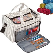 Yarn Storage Bag, Knitting Tote With Removable Inner Dividers, Ripple - £47.09 GBP