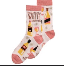 New! Women&#39;s Christmas/Holiday Socks. White Christmas. Wine - $6.92