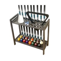 Grey Billiard Accessory Holder holds 9 Cues / Ball Set / Ball Racks / Chalk - $1,925.18 MXN