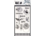 Ranger Wendy Vecchi Make Art Stamp, Die &amp; Stencil Set Flowers Say It All... - $15.99