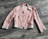 ETRO MILANO Blazer Jacket Red Paisley Beaded Cuffs &amp; Neck Patchwork  Sz ... - $98.99