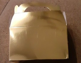 Party Treat Boxes, 24 Pack Metallic Gold Foil Gable Gift Boxes, 6.2&quot;x3.6... - £9.49 GBP