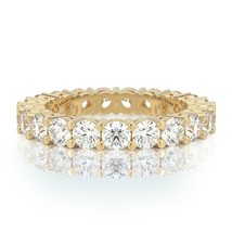 Full Eternity Wedding Band Engagement Ring Gold-Plated 1.5Ct Simulated Diamond - £274.77 GBP