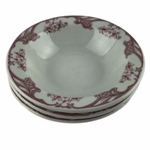 Shenango RimRol Rose Point 3 Cereal Soup Bowls Restaurant Ware Railroad U36 - £19.64 GBP