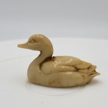 Vintage Limited Edition Georgia Marble Duck Carved Paperweight Figurine Beige - $33.49