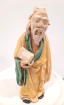 Antique Chinese Mudman 3.25&quot; Wise Man Scholar Robed 1920-1944 Stamped CHINA - £17.69 GBP