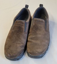Lands End Shoes Men 7HM Loafers Dark Brown Suede Slip On Casual Comfort ... - $17.72