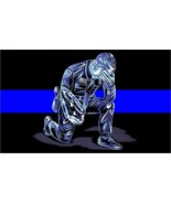 Thin Blue Line Decal - Kneeling Police officer Down Reflective - Various Sizes - $4.21 - $19.79