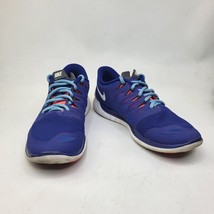 Nike Mens Free 5.0 Running Shoes Blue White Training Sneakers Size 9.5 - £21.46 GBP