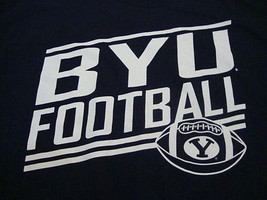 NCAA BYU Cougars Brigham Young University College Football Fan Blue T Sh... - £12.36 GBP