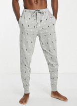 Polo Ralph Lauren Pony Player All Over Print Jogger Sleep Pants Gray Mens XL - $58.05