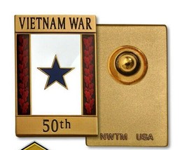 Vietnam War Blue Star Military Lapel Pin Insignia Made In Usa - $34.99