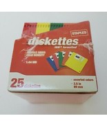 Staples Diskettes 25 IBM Formatted Double Sided High Density 1.44 MB 3.5... - £31.07 GBP