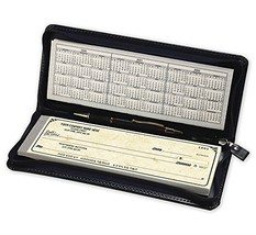 ABC Leather Checkbook Cover Portfolio For Traveller Checks, 9 3/4 x 4&quot;, ... - $47.83