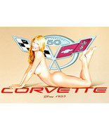 corvette mel ramos vintage pin-up framed canvas art print giclée 18&quot;X18&quot;... - $113.73 CAD