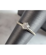 Womens Vintage Estate 14k White Gold Diamond Engagement Ring 1.8g #E6778 - $966.15 CAD