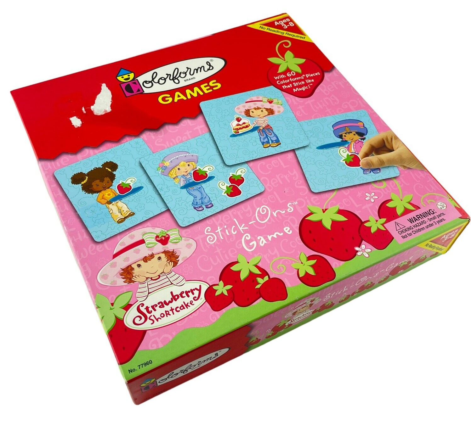 Colorforms Strawberry Shortcake Stick On Board Game Ages 3 to 8 - $9.74