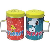 Peanuts Woodstock &amp; Snoopy Friends Forever Tin Salt &amp; Pepper Shakers Set... - £13.61 GBP