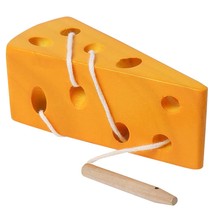 Wooden Threading Toys For Toddlers,Cheese Lacing Baby Toys Learning Fine Motor S - £14.17 GBP