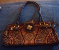 UNBRANDED Handbag Shoulder Bag Tote Purse MULTI Tapestry braided straps, pockets - £15.23 GBP