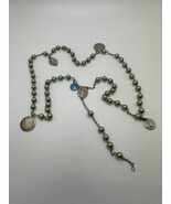 Vintage Sterling Silver Rosary And Medals Missing Crucifix 24” Hoop - €94,57 EUR