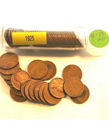 1925 P Lincoln Wheat Cent Roll 50 Coins Good To Very Good Condition - £3.98 GBP