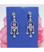 ATI Clear Crystal &amp; 925 Sterling silver Dangle Earrings - $24.95