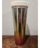 Starbucks Yellow Sunrise Gradient Acrylic Travel Tumbler Cup 16 oz Silve... - $14.85