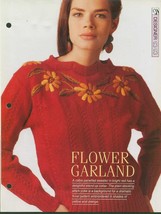 Knitting pattern for ladies cable panel sweater with stand up collar &amp; e... - $2.00