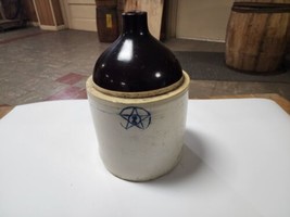 Vintage Star Stoneware 2 Gallon Brown &amp; Cream-Colored Stoneware Jug - $139.99