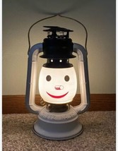 Vintage 1980&#39;S Authentic Dietz SNOWMAN Lantern Christmas Black White - £26.10 GBP