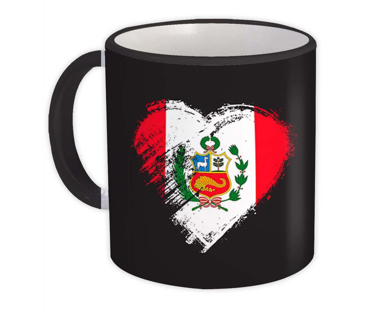Primary image for Peruvian Heart : Gift Mug Peru Country Expat Flag Patriotic Flags National