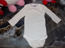 Gerber LS White Snap Tee Bodysuit Size 3/6 Months Boy&#39;s NWOT - £7.99 GBP