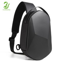 Hard Shell Design 3.0 USB Charging Crossbody Bag Shoulder Bags Male Waterproof S - £41.13 GBP