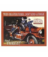 Three Stooges Classic Comedy Fire Department Retro Metal Tin Sign New - £11.84 GBP