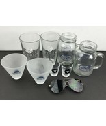 Mixed Lot Bar Alcohol Liquor Glasses Shots Brokers Gin Deep Eddy Vodka A... - $370.46 MXN